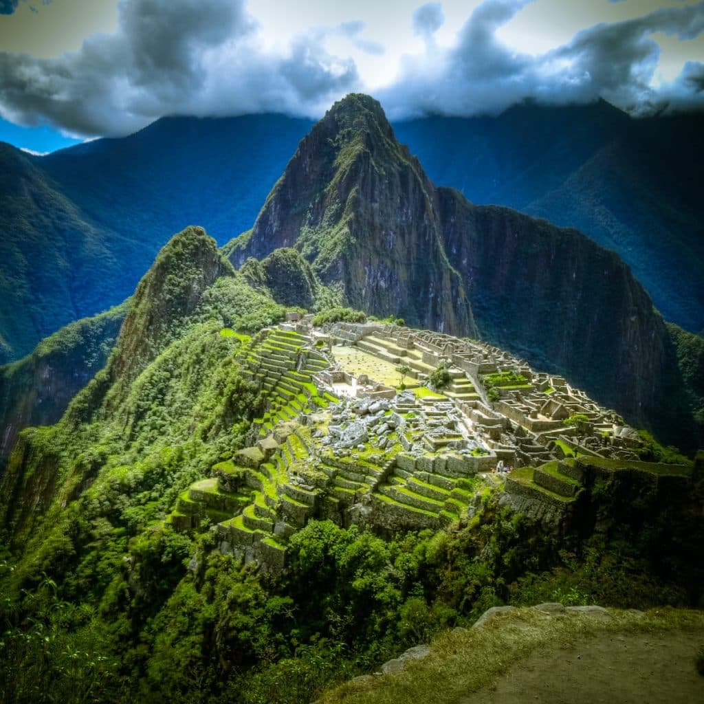 aerial photo of Machu Picchu, Peru